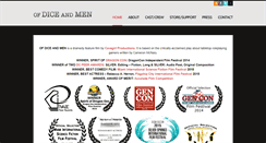 Desktop Screenshot of ofdiceandmenthemovie.com